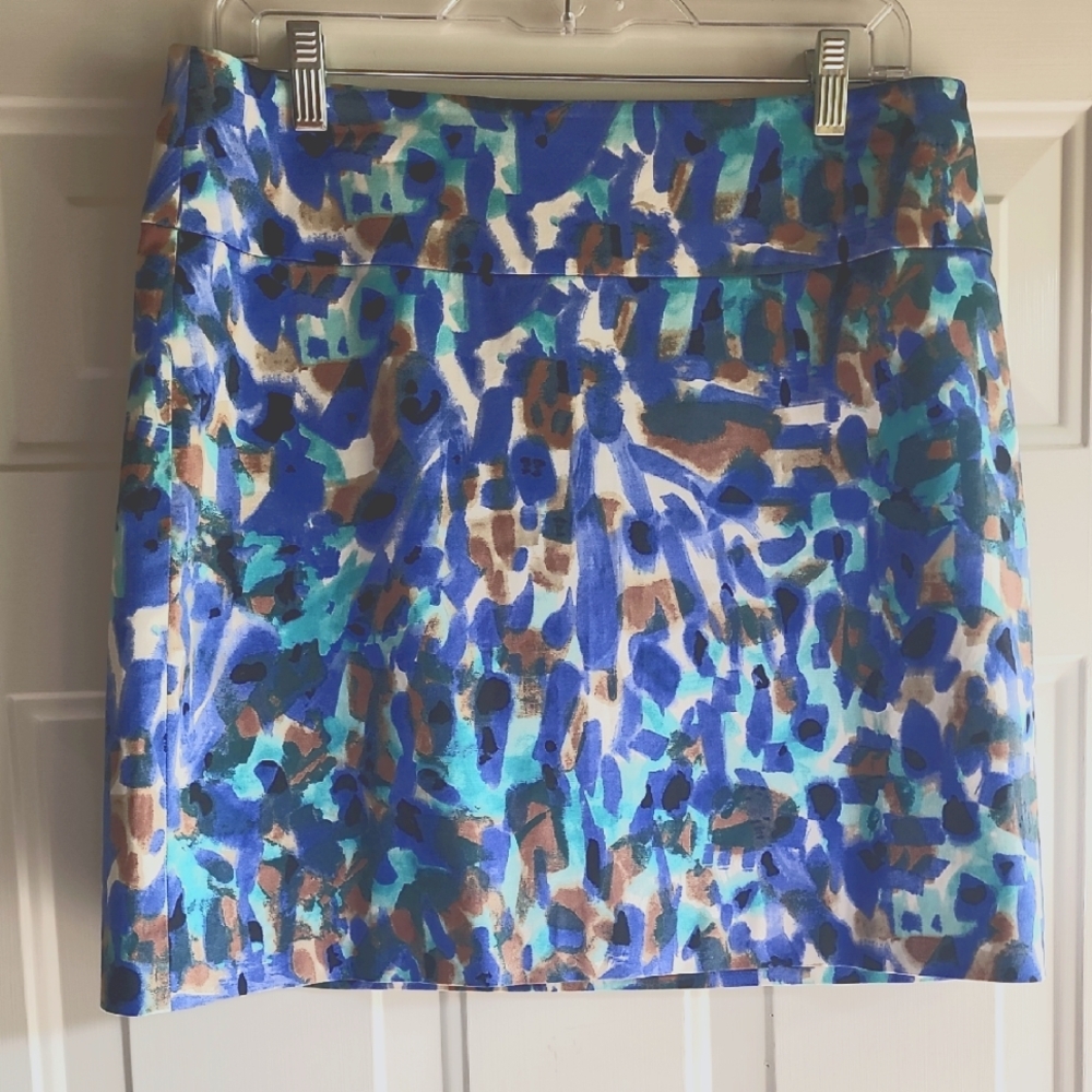 Ann Taylor Blue Mini Skirt